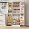 65.5 Inch Kitchen Pantry Cabinet 4-Door Storage Cupboard with Adjustable Shelves and Door Racks